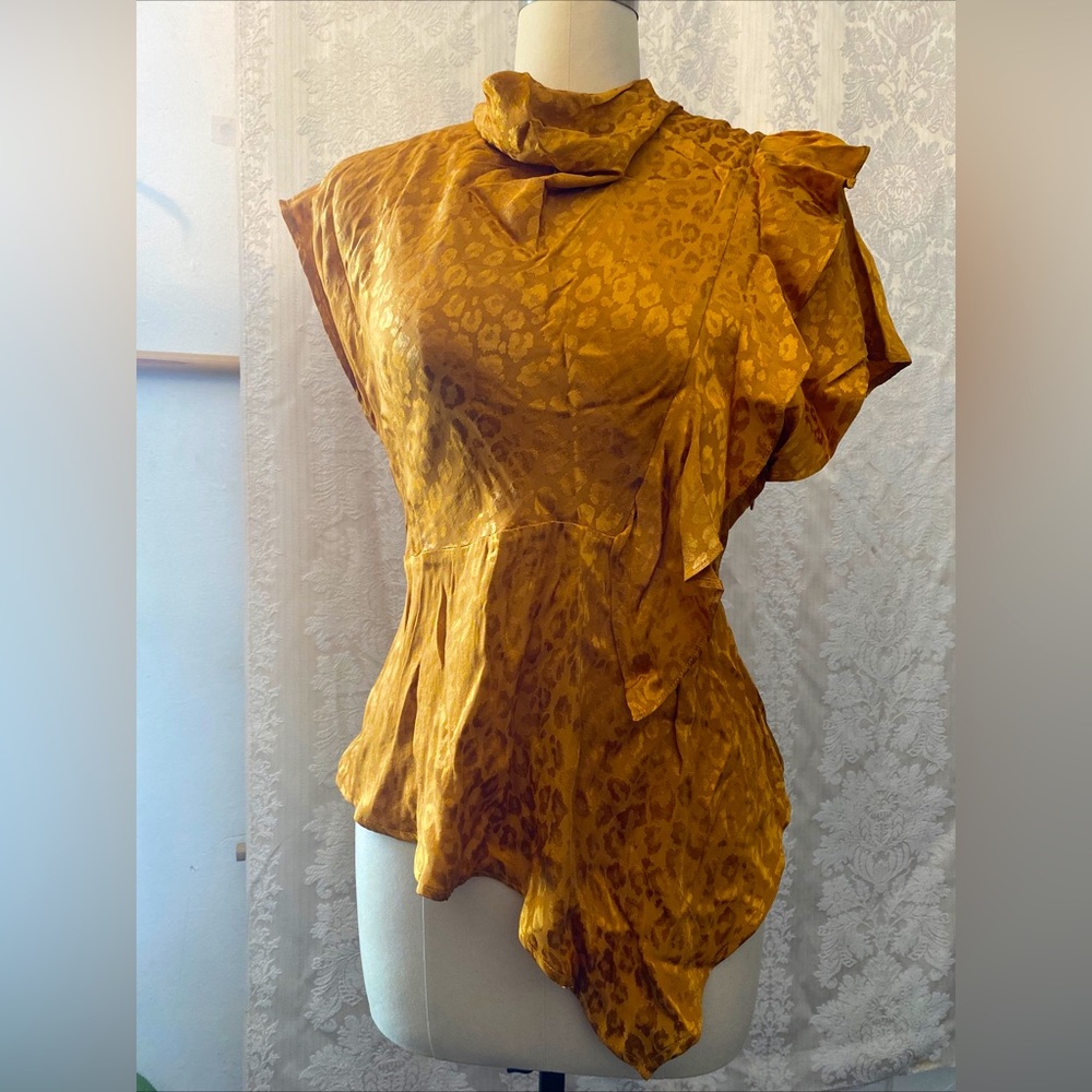 Top shop Sexy Back Leopard Top/blouse Size-6